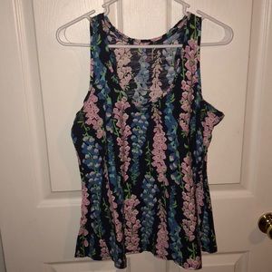 Lilly Pulitzer Bright Navy Foxy cotton tank top